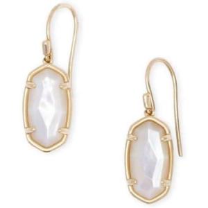 Kendra Scott Lee Drop Earrings in 18K Gold Vermeil, Fine Jewelry for Women(IVORY MOTHER OF PEARL)