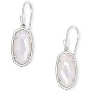 Kendra Scott Lee Drop Earrings in Sterling Silver, Fine Jewelry for Women(IVORY MOTHER OF PEARL)