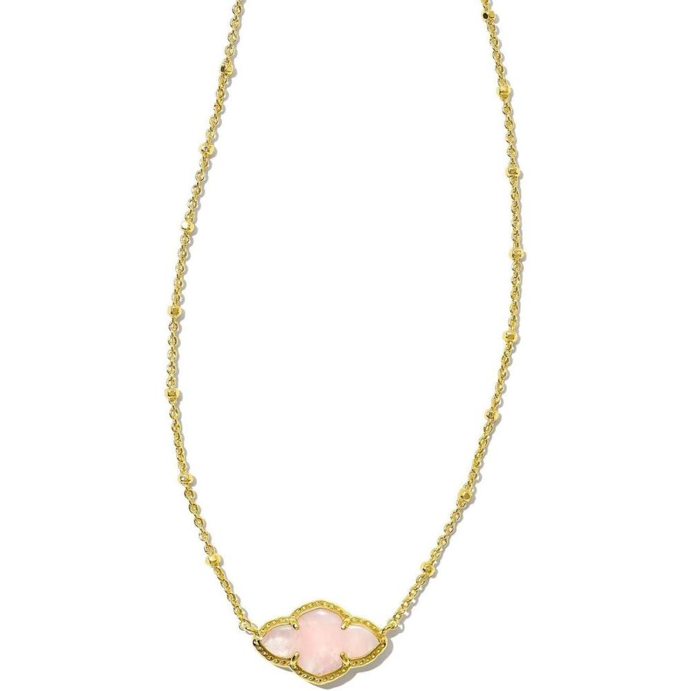 imageKendra Scott Abbie Pendant Necklace Fashion Jewelry for WomenGOLD ROSE QUARTZ