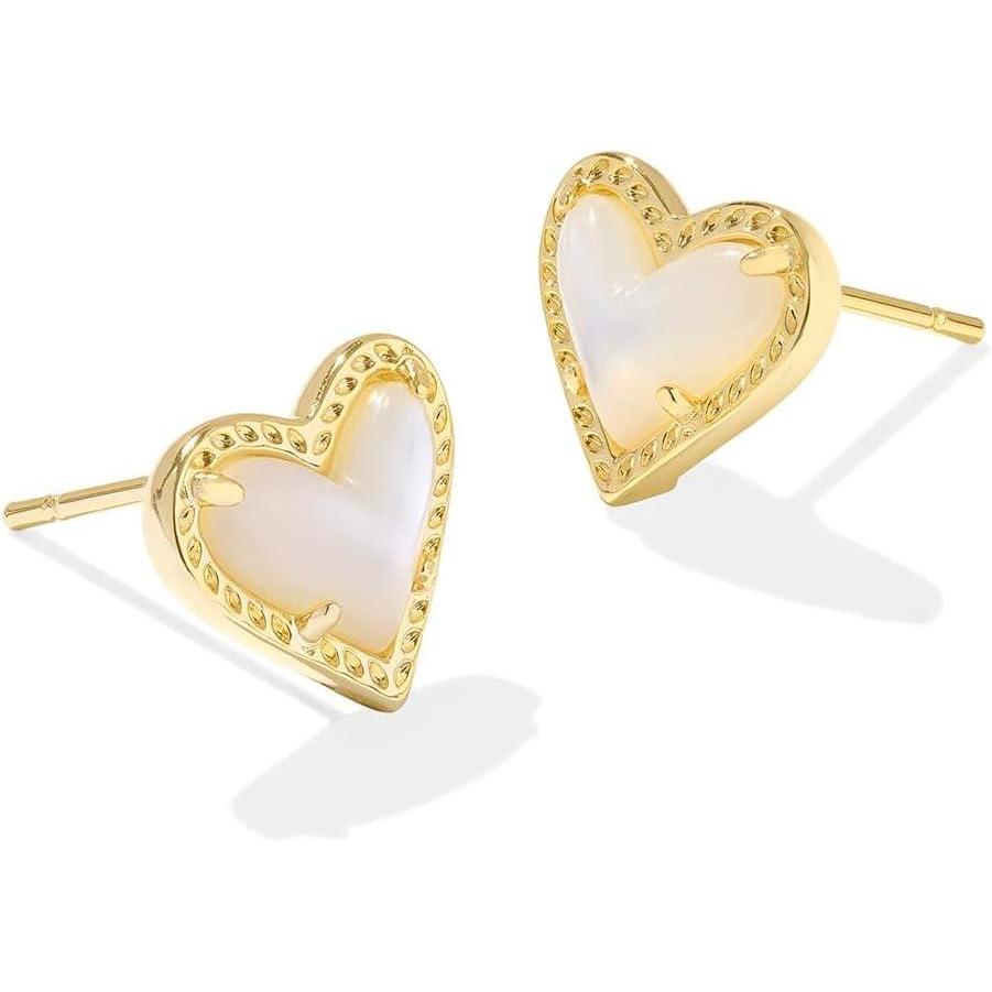 imageKendra Scott Ari Heart Stud Earrings for Women Fashion JewelryIVORY MOTHER OF PEARL