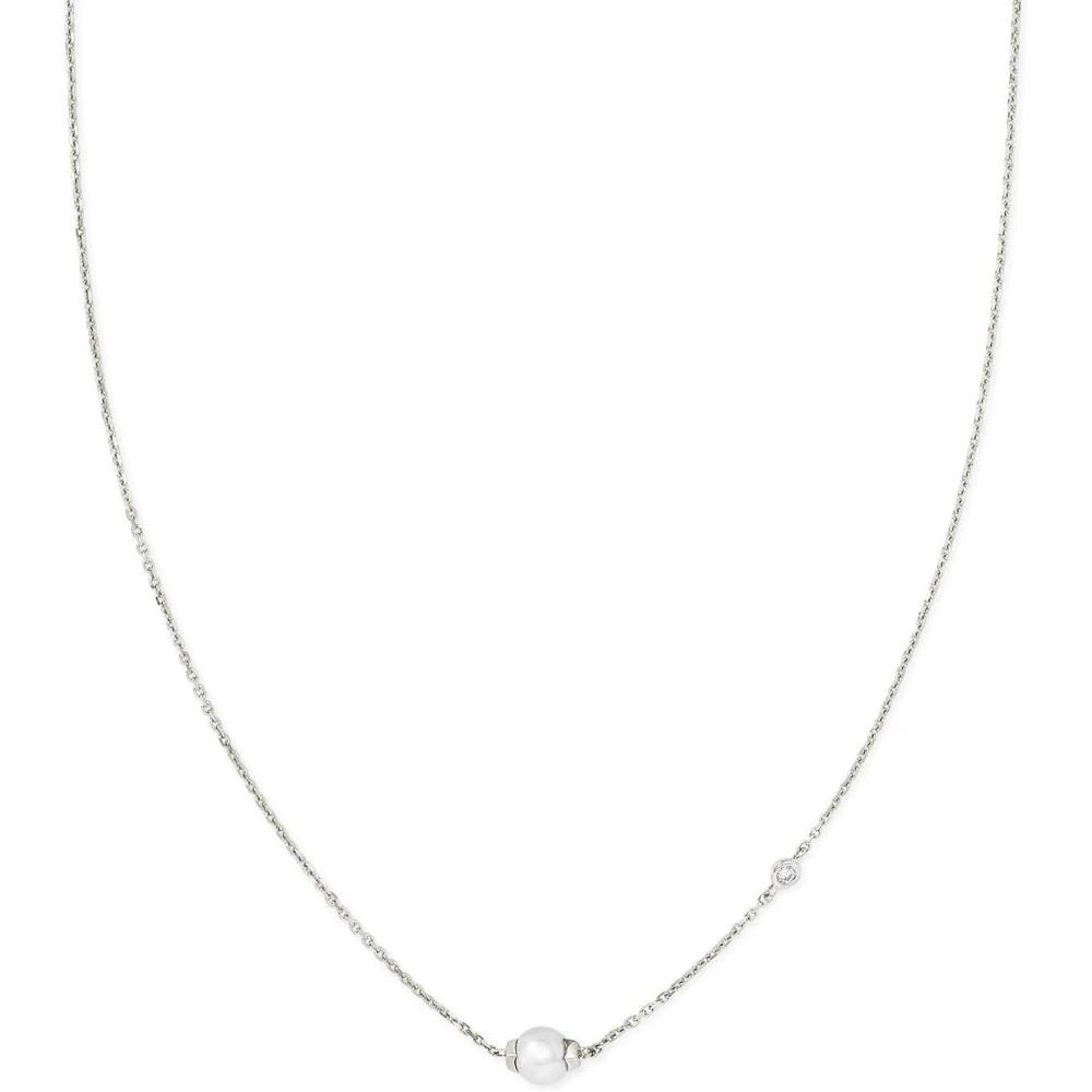 imageKendra Scott Cathleen 18k Gold Short Pendant Necklace Fine Jewelry for Women18K WHITE GOLD  WHITE PEARL
