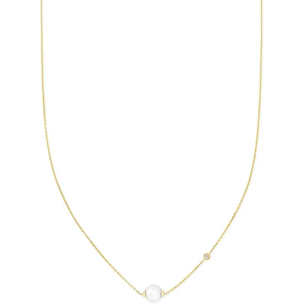 imageKendra Scott Cathleen 18k Gold Short Pendant Necklace Fine Jewelry for Women18K YELLOW GOLD WHITE PEARL
