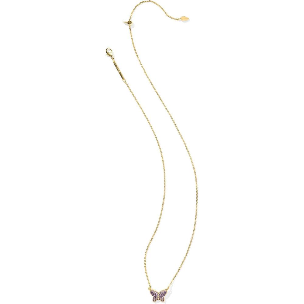 imageKendra Scott Lillia Crystal Pendant Necklace Fashion Jewelry for WomenGOLD VIOLET CRYSTAL