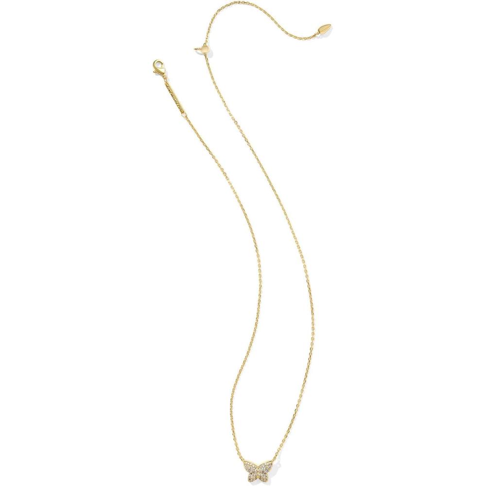 imageKendra Scott Lillia Crystal Pendant Necklace Fashion Jewelry for WomenGOLD WHITE CRYSTAL