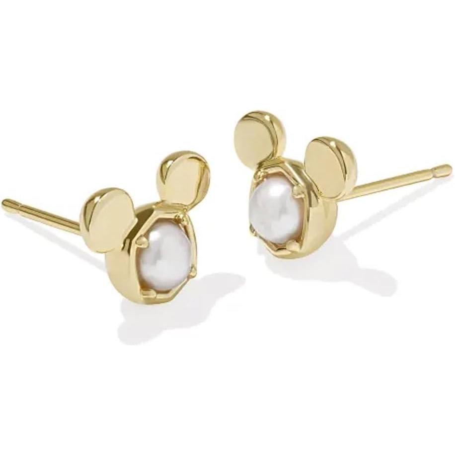 imageKendra Scott x Disney Mickey Mouse Stud Earrings Fashion Jewelry for WomenGOLD  WHITE PEARL