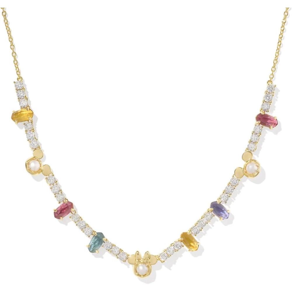 imageKendra Scott x Disney Mickey Mouse and Minnie Mouse Tennis Necklace Fashion Jewelry for WomenGOLD MULTI MIX