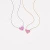 Kendra Scott Ari Heart Adjustable Length Pendant Necklace for Women, Fashion Jewelry(GOLD – HOT PINK DRUSY)