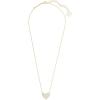 Kendra Scott Ari Heart Adjustable Length Pendant Necklace for Women, Fashion Jewelry(GOLD – IRIDESCENT DRUSY)