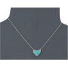 Kendra Scott Ari Heart Adjustable Length Pendant Necklace for Women, Fashion Jewelry(GOLD – TURQUOISE MAGENSITE)
