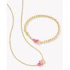 Kendra Scott Ari Heart Emilie Pendant Necklace, Fashion Jewelry for Women(GOLD – AZALEA ILLUSION AND ROSE QUARTZ)