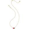 Kendra Scott Ari Heart Emilie Pendant Necklace, Fashion Jewelry for Women(GOLD – RED ILLUSION AND EMERALD CATS EYE)