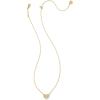 Kendra Scott Ari Pave Crystal Heart Necklace, Fashion Jewelry For Women(GOLD METAL – WHITE CUBIC ZIRCONIA)