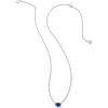 Kendra Scott Cailin Pendant Necklace, Fashion Jewelry for Women(RHODIUM – BLUE CRYSTAL)