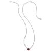 Kendra Scott Cailin Pendant Necklace, Fashion Jewelry for Women(RHODIUM – BURGUNDY CRYSTAL)