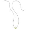 Kendra Scott Cailin Pendant Necklace, Fashion Jewelry for Women(RHODIUM – LIGHT GREEN CRYSTAL)