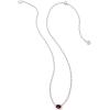 Kendra Scott Cailin Pendant Necklace, Fashion Jewelry for Women(RHODIUM – RED CRYSTAL)