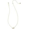 Kendra Scott Cheer Short Pendant Necklace, Fashion Jewelry for Women(GOLD – WHITE MOTHER OF PEARL)