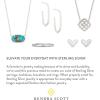 Kendra Scott Elisa Pendant Necklace in Sterling Silver, Fine Jewelry for Women(GREY LABRADORITE)