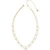 Kendra Scott Emilie Crystal Multi Strand Necklace, Fashion Jewelry for Women(GOLD – IRIDESCENT DRUSY)