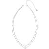 Kendra Scott Emilie Crystal Multi Strand Necklace, Fashion Jewelry for Women(RHODIUM – IRIDESCENT DRUSY)