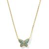 Kendra Scott Lillia Crystal Pendant Necklace, Fashion Jewelry for Women(GOLD – BLUE GREEN CRYSTAL)