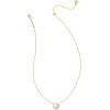 Kendra Scott Volleyball Pendant Necklace, Fashion Jewelry for Women(GOLD – WHITE MOTHER OF PEARL)
