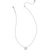 Kendra Scott Volleyball Pendant Necklace, Fashion Jewelry for Women(RHODIUM – WHITE MOTHER OF PEARL)