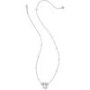 Kendra Scott x Disney Minnie Mouse Short Pendant Necklace, Fashion Jewelry for Women(RHODIUM – WHITE PEARL)