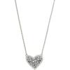 Kendra Scott Ari Heart Adjustable Length Pendant Necklace for Women, Fashion Jewelry(RHODIUM – PLATINUM DRUSY)