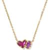 Kendra Scott Ari Heart Emilie Pendant Necklace, Fashion Jewelry for Women(GOLD – FUCHSIA MAGNESITE/PURPLE MOP)