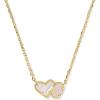 Kendra Scott Ari Heart Emilie Pendant Necklace, Fashion Jewelry for Women(GOLD – IVORY MOP/IRIDESCENT DRUSY)