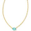 Kendra Scott Cailin Pendant Necklace, Fashion Jewelry for Women(GOLD – AQUA CRYSTAL)