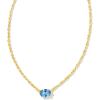 Kendra Scott Cailin Pendant Necklace, Fashion Jewelry for Women(GOLD – BLUE VIOLET CRYSTAL)