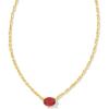 Kendra Scott Cailin Pendant Necklace, Fashion Jewelry for Women(GOLD – BURGUNDY CRYSTAL)