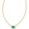 Kendra Scott Cailin Pendant Necklace, Fashion Jewelry for Women(GOLD – GREEN CRYSTAL)