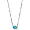 Kendra Scott Cailin Pendant Necklace, Fashion Jewelry for Women(RHODIUM – AQUA CRYSTAL)