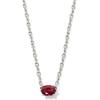 Kendra Scott Cailin Pendant Necklace, Fashion Jewelry for Women(RHODIUM – BURGUNDY CRYSTAL)