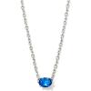 Kendra Scott Cailin Pendant Necklace, Fashion Jewelry for Women(RHODIUM – COBALT BLUE CRYSTAL)