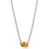Kendra Scott Cailin Pendant Necklace, Fashion Jewelry for Women(RHODIUM – GOLDEN YELLOW CRYSTAL)