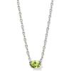 Kendra Scott Cailin Pendant Necklace, Fashion Jewelry for Women(RHODIUM – LIGHT GREEN CRYSTAL)