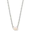 Kendra Scott Cailin Pendant Necklace, Fashion Jewelry for Women(RHODIUM – WHITE IRIDESCENT CRYSTAL)