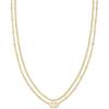 Kendra Scott Emilie Multi Strand Necklace, Fashion Jewelry for Women(GOLD IRIDESCENT DRUSY)