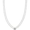 Kendra Scott Emilie Multi Strand Necklace, Fashion Jewelry for Women(RHODIUM PLATINUM DRUSY)