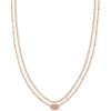 Kendra Scott Emilie Multi Strand Necklace, Fashion Jewelry for Women(ROSE GOLD SAND DRUSY)