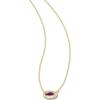 Kendra Scott Grayson Stone Pendant Necklace in Dichroic Glass, 14k Gold-Plated Brass, Fashion Jewelry for Women