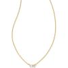 Kendra Scott Juliette Necklace, Fashion Jewelry for Women(GOLD – WHITE CRYSTAL)