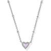 Kendra Scott Mini Ari Heart Satellite Necklace, Fashion Jewelry for Women(RHODIUM – BUBBLEGUM PINK OPAL)