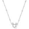 Kendra Scott x Disney Mickey Mouse Short Pendant Necklace, Fashion Jewelry for Women(RHODIUM – WHITE PEARL)