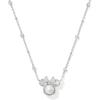 Kendra Scott x Disney Minnie Mouse Short Pendant Necklace, Fashion Jewelry for Women(RHODIUM – WHITE PEARL)