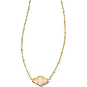 Kendra Scott Abbie Pendant Necklace, Fashion Jewelry for Women(GOLD – ROSE QUARTZ)